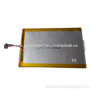 Lithium Polymer Battery, 4070107P-3.7V, 3,400mAh Capacity